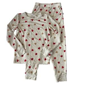 Mori Heart print Modal pajamas (3-4)